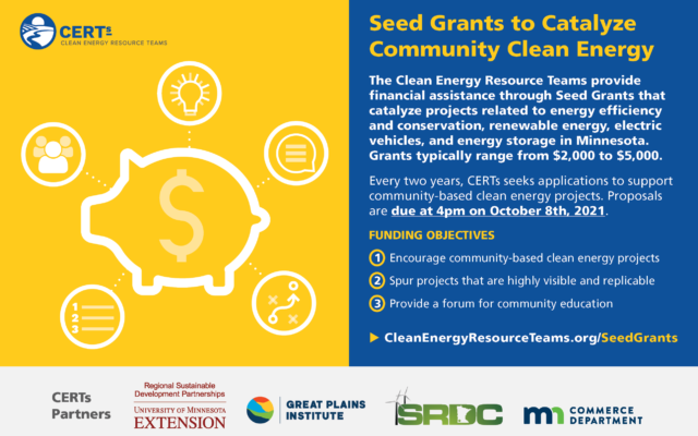 Seed Grant Funding Available for Minnesota Clean Energy Projects